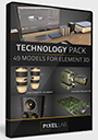 The Pixel Lab Technology Pack for Element 3D (For Element 3D)